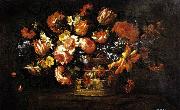 PASSEROTTI, Bartolomeo Basket of Flowers Spain oil painting reproduction
